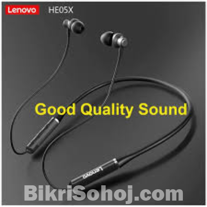 Lenovo HE05 Neckband (Original)- Black Color